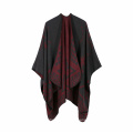 Minimalism Style Cashmere Wrap Cape Women Winter Poncho Oversized Warm Blanket Cape Wraps Shawl Cardigans